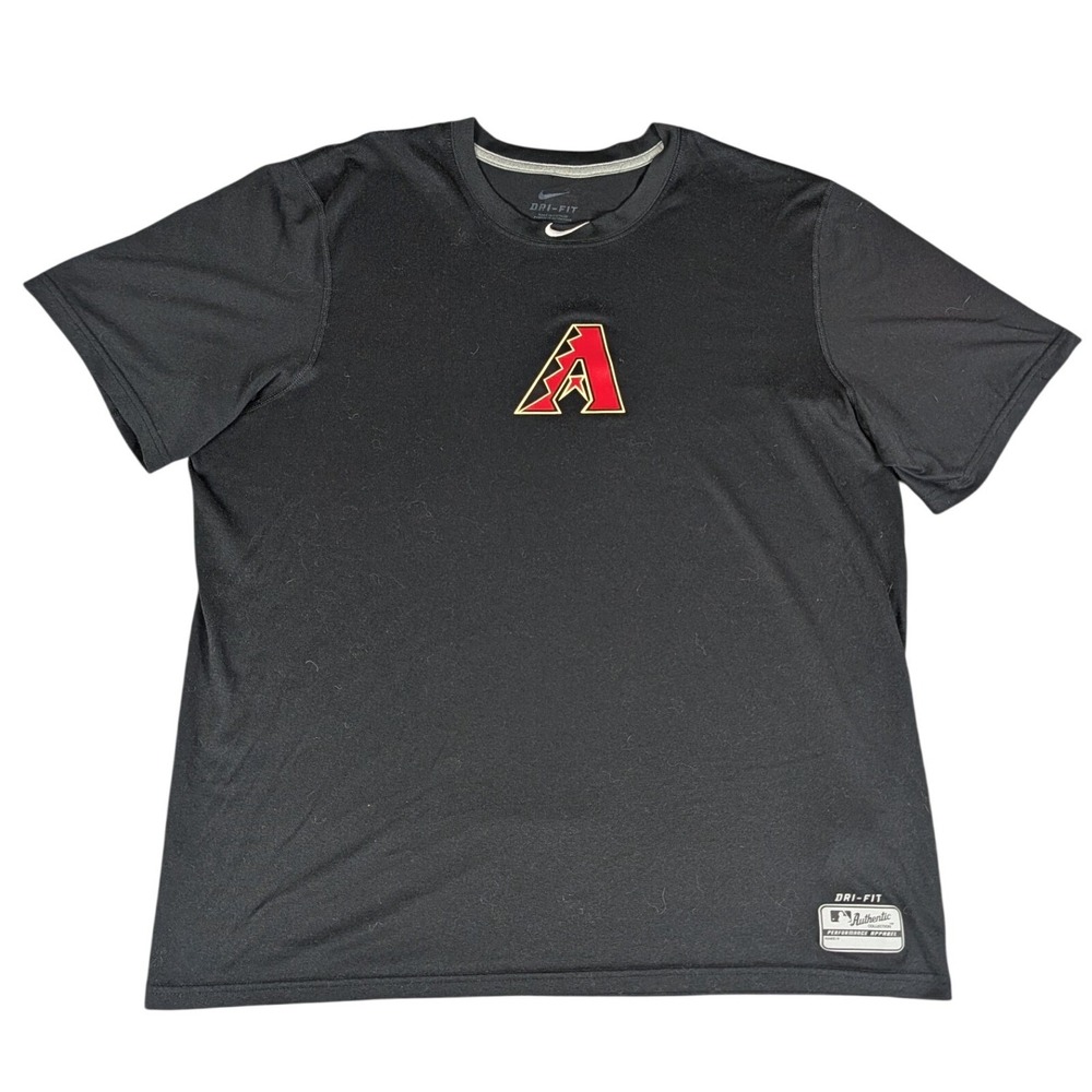 Nike Arizona Diamondbacks T-Shirt Mens L Black Dri-FIT MLB Authentic Good